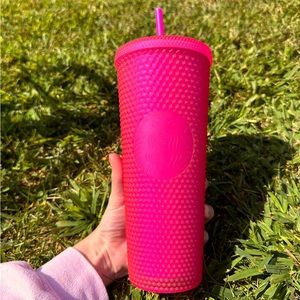 HOT PINK Matte Starbucks tumbler